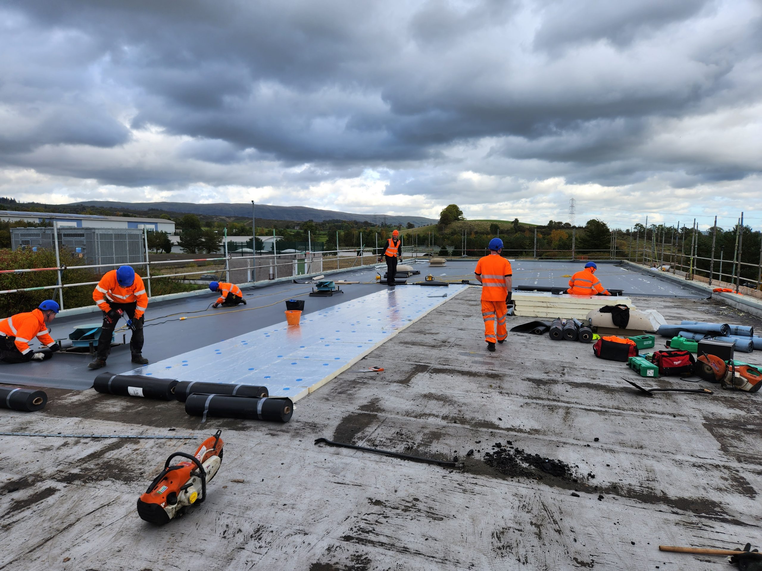 Flat Roofing Installation Work Complete